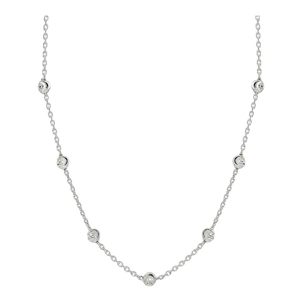 NWT $120 Giani Bernini 18K Gold Plated 925 Silver DCut Station Chain Womens 18in
